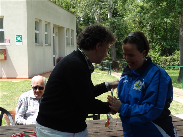 Michela alla premiazione